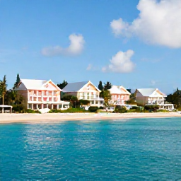 Caribbean Holidays, Bermuda Luxury Holidays, Luxury oceanfront resort in Bermuda in November, pastel buildings, turquoise water and calm sunshine