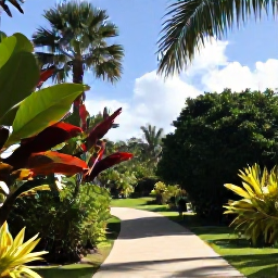 Caribbean Holidays, Bermuda Nature Holidays, Bermuda botanical garden with tropical plants, quiet paths and a visitor enjoying mild November sunshine