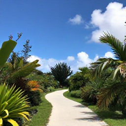 Caribbean Holidays, Bermuda Nature Holidays, Bermuda nature reserve in spring, with winding paths, native plants and a bright blue sky