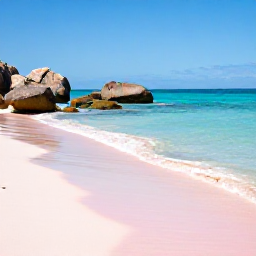 Caribbean Holidays, Bermuda Nature Holidays, Pink sand beach in Bermuda during March, gentle waves, coastal rocks and a calm inviting atmosphere