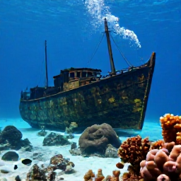 Caribbean Holidays, Bermuda Scuba Diving, Historic shipwreck resting on the sandy seabed near Bermuda, surrounded by coral, sponges and small reef fish