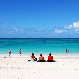 Caribbean Holidays, Bermuda September Tours, Warm turquoise sea, pink-sand beach and a small group of relaxed visitors exploring Bermuda in September