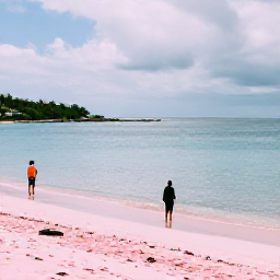 Caribbean Holidays, Bermuda Solo Holidays, Pink sand beach at Horseshoe Bay, Bermuda, with a lone visitor enjoying the calm January shoreline
