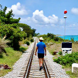 Caribbean Holidays, Bermuda Solo Holidays, Solo visitor walking along Bermuda&rsquo;s scenic Railway Trail in December, surrounded by coastal views, greenery and bright blue sea