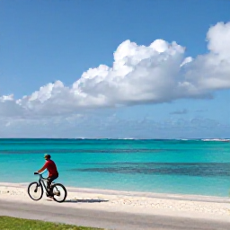 Caribbean Holidays, Bermuda Solo October, Solo visitor cycling beside Bermuda&rsquo;s turquoise coastline on a quiet October day