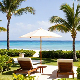 Caribbean Holidays, Bermuda Spa Breaks, Elegant Bermuda spa resort overlooking a calm turquoise ocean in January, with sun loungers and tropical gardens