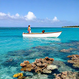 Caribbean Holidays, Bermuda Tours, A glass-bottom boat gliding over clear Bermuda water above colourful coral reefs and tropical fish