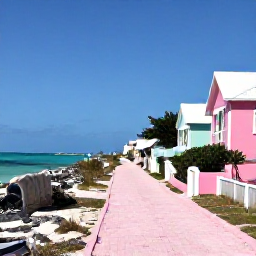 Caribbean Holidays, Bermuda Walking Holidays, A coastal walking trail in Bermuda in February, with turquoise sea, pastel houses, pink sand and clear blue skies
