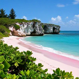 Caribbean Holidays, Bermuda Walking Holidays, A scenic coastal walking trail in Bermuda in November, with turquoise sea, pink sand, limestone cliffs and lush greenery under soft sunshine