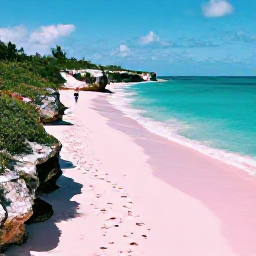 Caribbean Holidays, Bermuda Walking Holidays, A sunny coastal walking trail in Bermuda in December, with turquoise sea, pink sand and low green cliffs
