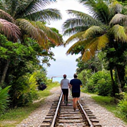 Caribbean Holidays, Bermuda Walking Holidays, Walkers following a peaceful Bermuda Railway Trail through green woodland and beside the coast in January