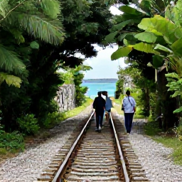 Caribbean Holidays, Bermuda Walking Holidays, Walkers following a peaceful Bermuda railway trail through woodland, with glimpses of the sea and historic stone walls in November