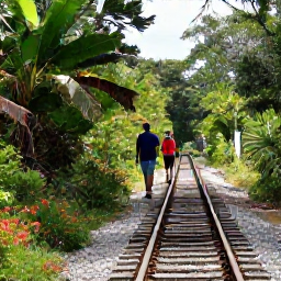 Caribbean Holidays, Bermuda Walking Holidays, Walkers following a quiet Bermuda Railway Trail through green woodland and wildflowers in warm May weather