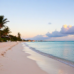 Caribbean Holidays, Bermuda Wellness, Quiet pink-sand beach in Bermuda at sunrise, calm turquoise water and a peaceful wellness holiday atmosphere