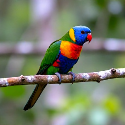 Caribbean Holidays, Birdwatching Holidays, A colourful Hispaniolan parrot perched on a branch in a lush Dominican Republic forest, soft morning light