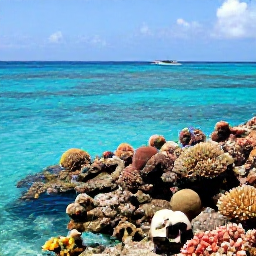 Caribbean Holidays, Bonaire Beach Holidays, Snorkellers exploring a colourful coral reef in crystal-clear Bonaire water, with tropical fish, sunlight and a small boat in the distance