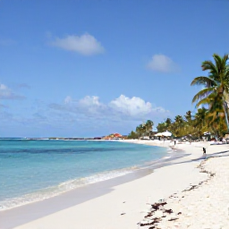 Caribbean Holidays, Bonaire February Beaches, Bright February beach scene on Bonaire with calm turquoise Caribbean water, white sand, palm trees and a relaxed holiday atmosphere