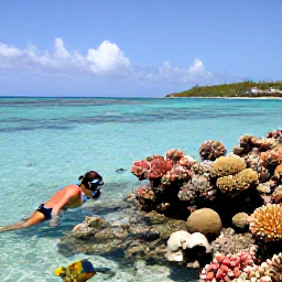 Caribbean Holidays, Bonaire February Beaches, Snorkeller exploring a colourful coral reef in shallow clear water beside Bonaire, with tropical fish and a sunny Caribbean coastline