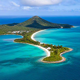 Caribbean Holidays, British Virgin Islands, Aerial photograph of the British Virgin Islands showing turquoise water, green islands and bright sandy beaches
