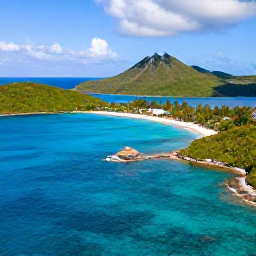 Caribbean Holidays, British Virgin Islands, Aerial view of turquoise bays, green volcanic islands and white sandy beaches in the British Virgin Islands under bright Caribbean sunshine