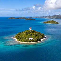 Caribbean Holidays, British Virgin Islands Business Class, Aerial view of Tortola and neighbouring British Virgin Islands surrounded by bright blue Caribbean water in October