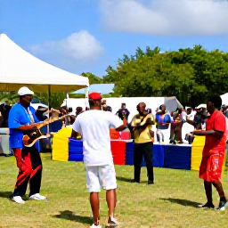 Caribbean Holidays, British Virgin Islands Culture, Colourful Caribbean cultural festival in Tortola, British Virgin Islands, with local musicians, dancers and island residents celebrating outdoors