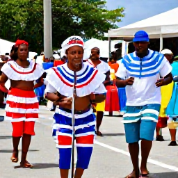 Caribbean Holidays, British Virgin Islands Culture, Colourful traditional festival in Road Town, British Virgin Islands, with local musicians, dancers and families enjoying Caribbean culture