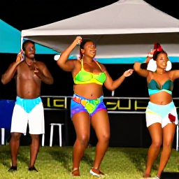 Caribbean Holidays, British Virgin Islands December, Live Caribbean music and dancing at a lively December festival in Road Town, British Virgin Islands