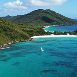 Caribbean Holidays, British Virgin Islands Instagram Hotspots in March, Aerial photograph of the British Virgin Islands in March, showing turquoise water, green hills, white beaches and small sailing boats