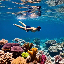 Caribbean Holidays, British Virgin Islands Solo Holidays, Solo traveller swimming and snorkelling above colourful coral reef in clear Caribbean water near the British Virgin Islands