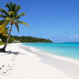 Caribbean Holidays, BVI Adults Only, Adults relaxing on a quiet white-sand beach in the British Virgin Islands, turquoise sea, palm trees and gentle sunshine