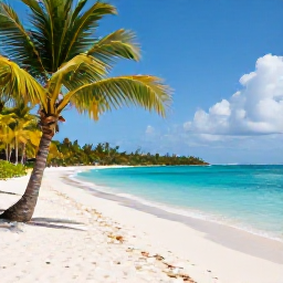 Caribbean Holidays, BVI Beach Holidays, White sandy beach on Tortola in February, calm turquoise Caribbean sea, palm trees and a relaxed holiday atmosphere