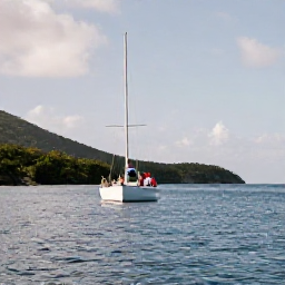 Caribbean Holidays, BVI Honeymoons October, A romantic sailing boat cruising between green British Virgin Islands, with calm blue sea, dramatic coastlines and a couple enjoying the view