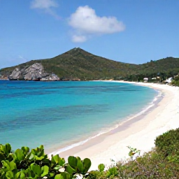 Caribbean Holidays, BVI Instagram Hotspots, Bright turquoise sea, white sand beach and rugged green hills on a sunny British Virgin Islands morning in April