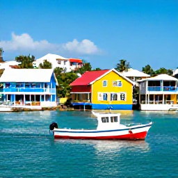 Caribbean Holidays, BVI Instagram Spots, Colourful boats and waterfront buildings in Road Town harbour, Tortola, photographed in clear February sunshine
