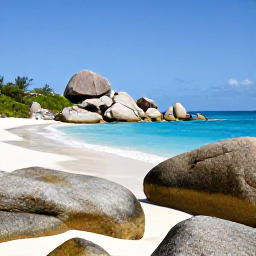 Caribbean Holidays, BVI Island Tours, A scenic view of The Baths on Virgin Gorda, with huge granite boulders, a sandy beach and clear blue sea