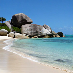 Caribbean Holidays, BVI July Tours, Visitors exploring The Baths on Virgin Gorda, with huge granite boulders, sandy beach and clear Caribbean water
