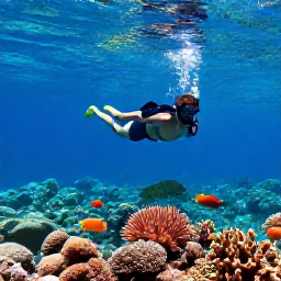 Caribbean Holidays, BVI Nature Holidays, Snorkellers swimming above colourful coral and tropical fish in the clear waters around Norman Island