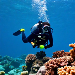Caribbean Holidays, BVI Scuba Diving, A diver exploring a colourful coral reef in clear Caribbean water around the British Virgin Islands in September