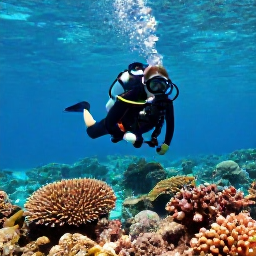 Caribbean Holidays, BVI Scuba Diving, A scuba diver exploring a colourful coral reef in clear turquoise water around the British Virgin Islands in March