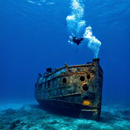 Caribbean Holidays, BVI Scuba Diving, Historic shipwreck resting on the seabed at sunny island dive site in the British Virgin Islands