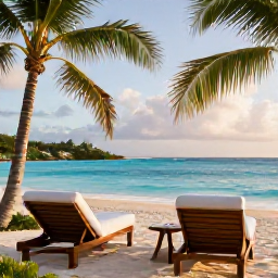 Caribbean Holidays, BVI Spa Breaks, A tranquil luxury spa overlooking a turquoise Caribbean bay on Tortola in June, with treatment cabanas, palm trees and soft morning light