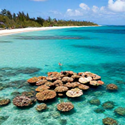 Caribbean Holidays, BVI Tours April, Snorkellers exploring a colourful coral reef in shallow, crystal-clear water near a sandy British Virgin Islands beach
