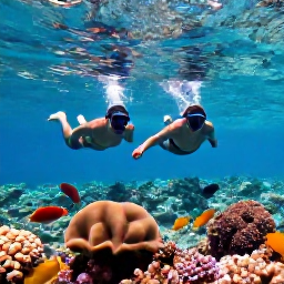 Caribbean Holidays, BVI Tours October, Travellers snorkelling above colourful coral and tropical fish in clear turquoise water near the British Virgin Islands