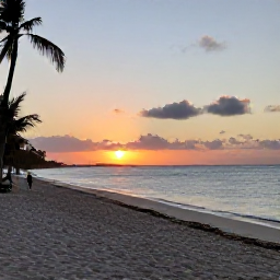 Caribbean Holidays, Caribbean Adventures, Travellers enjoying a peaceful sunset from a Caribbean beach after an adventurous day of tours