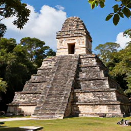 Caribbean Holidays, Caribbean Archaeological Sites, Ancient Maya ruins surrounded by tropical jungle in Belize, with visitors exploring stone temples beneath a bright Caribbean sky