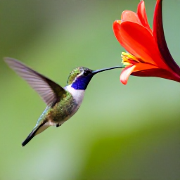 Caribbean Holidays, Caribbean Birdwatching, Hummingbird feeding beside tropical flowers in a peaceful Caribbean garden