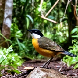Caribbean Holidays, Caribbean Birdwatching, Local Caribbean birdwatching guide showing a rare island bird to visitors beside a forest trail
