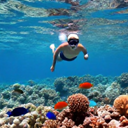 Caribbean Holidays, Caribbean Eco Tours, Visitors snorkelling above a vibrant Caribbean coral reef with tropical fish, viewed in clear turquoise water