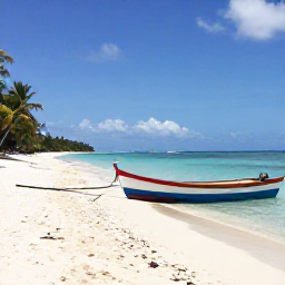 Caribbean Holidays, Caribbean January Escape, White sandy beach on Bequia with colourful wooden boats, palm trees and calm clear Caribbean water
